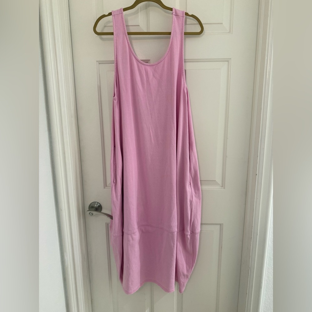 Free People FP Beach Perth Barrel Tee Midi Dress Large in Festival Bloom Pink - Picture 3 of 10